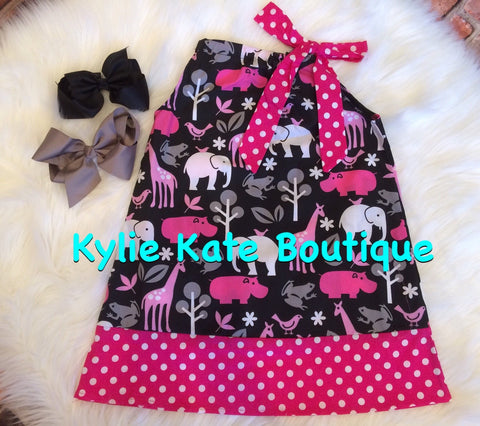 Hippos, Elephants, Giraffes Oh My Dress