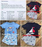 Fishy Fish Boys Appliqué Short Outfit