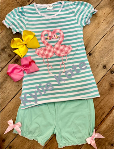 Flamingo Girls Short Set