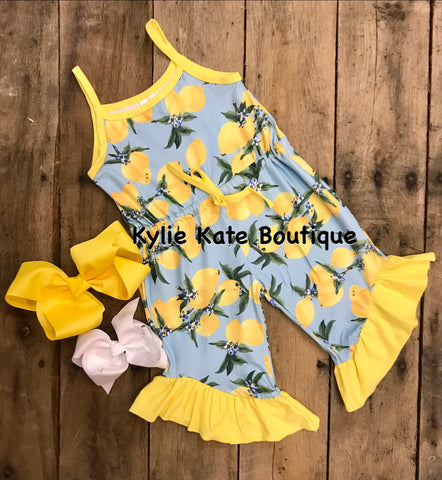 Lemon One Piece Ruffle Romper