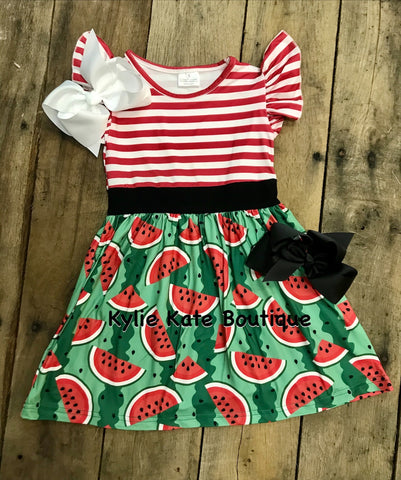 Watermelon Flutter Dress